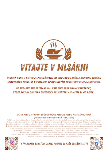 MLSÁREŇ - Grill & Bistro - Gastronómia a pohostinstvo