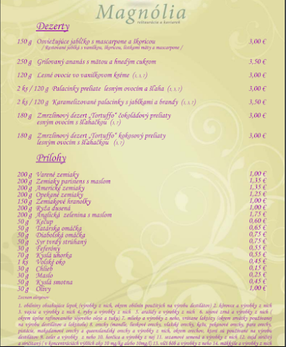 Opinii despre Magnólia în Košická Nová Ves - Gastronómia a pohostinstvo