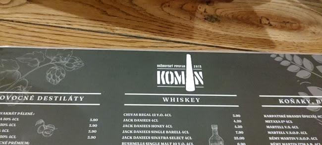 Ružinovský pivovar Komín - Gastronómia a pohostinstvo