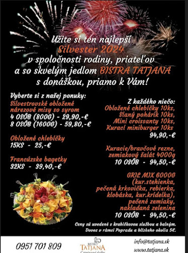 Reštaurácia Bistro Tatjana - Cateringové služby