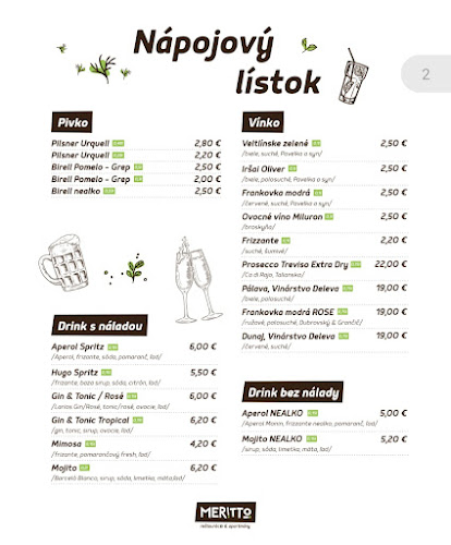 MERITTO reštaurácia & apartmány - Gastronómia a pohostinstvo