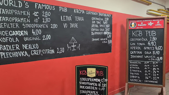 Krčma Gurmánov Bratislavy | KGB - Staré Mesto