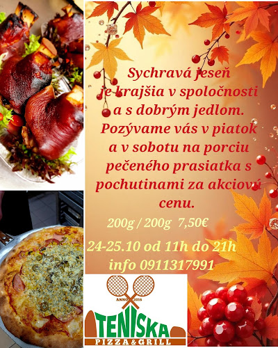 Restaurant Teniska pizza&grill - Gastronómia a pohostinstvo