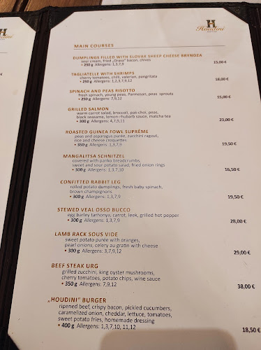 Comentarii opinii despre Houdini Restaurant