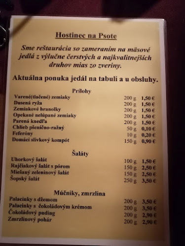 Opinii despre Hostinec na Psote în Revúcka Lehota - Gastronómia a pohostinstvo