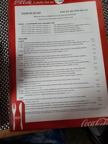 Opinii despre Bistro Atlantik în Humenné - Gastronómia a pohostinstvo