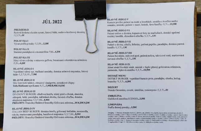 Opinii despre Silvánus în Kremnica - Gastronómia a pohostinstvo