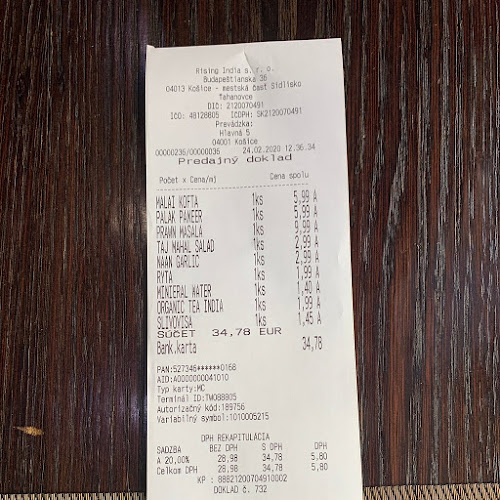 Opinii despre Indická reštaurácia Taj Mahal în Košice - Gastronómia a pohostinstvo