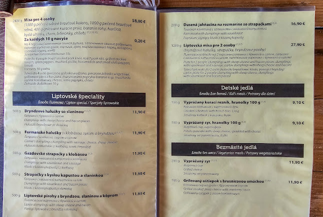 Opinii despre Koliba Bešeňovka în Liptovský Michal - Gastronómia a pohostinstvo