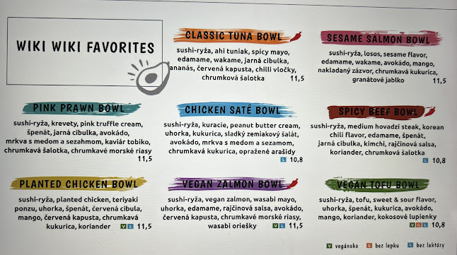 Wiki Wiki poké - Gastronómia a pohostinstvo