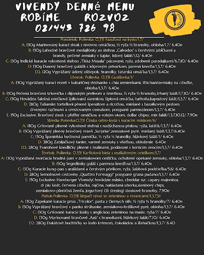 Opinii despre Reštaurácia Vivendy în Nové Mesto - Gastronómia a pohostinstvo