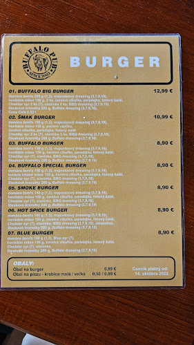 Opinii despre Buffalo Pub în Podunajské Biskupice - Gastronómia a pohostinstvo