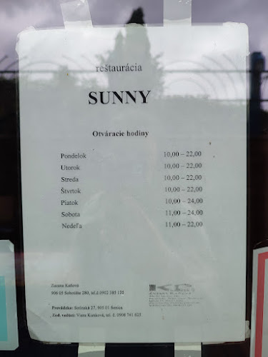 Opinii despre Reštaurácia Sunny în Senica - Gastronómia a pohostinstvo