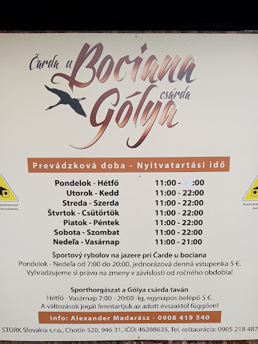 Opinii despre Čárda u Bociana în Chotín - Gastronómia a pohostinstvo