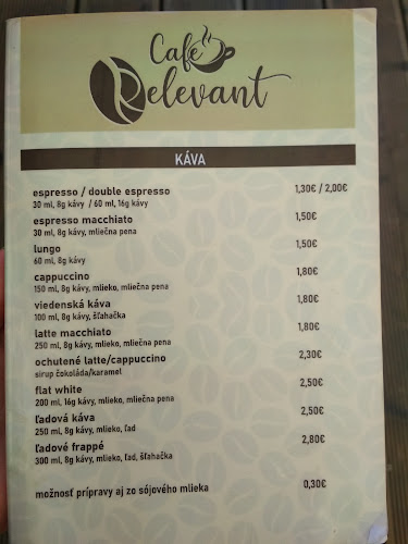 Opinii despre Café Relevant în Prešov - Gastronómia a pohostinstvo