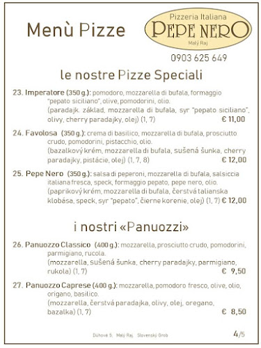 Pepe Nero Pizzeria Italiana - Slovenský Grob