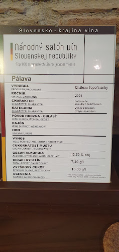 The Slovak National Collection of Wines - Gastronómia a pohostinstvo