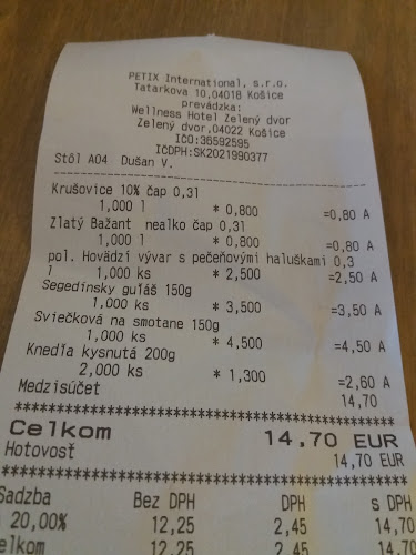 Reštaurácia Zelený Dvor - Gastronómia a pohostinstvo