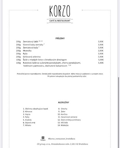 KORZO café & restaurant - old town - Staré Mesto