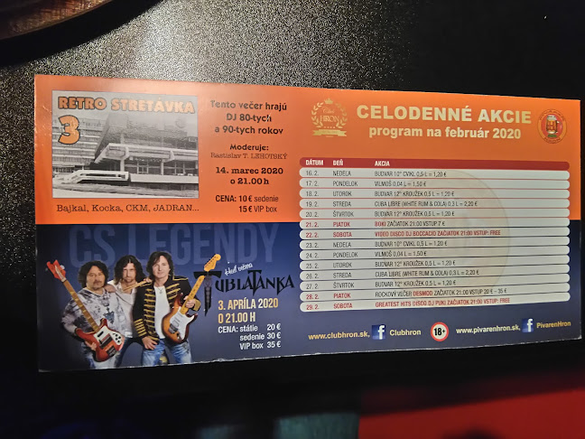 Opinii despre Club Hron în Bratislava - Gastronómia a pohostinstvo