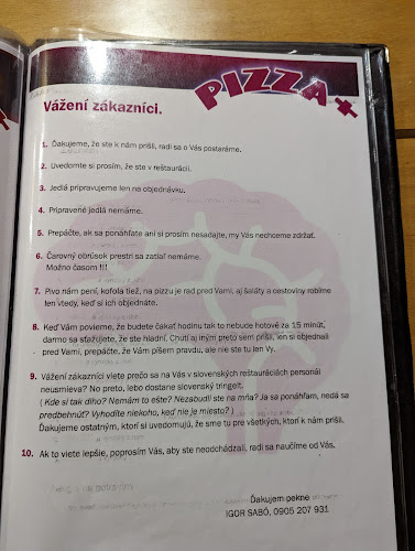 Opinii despre Pizza + în Hriňová - Gastronómia a pohostinstvo