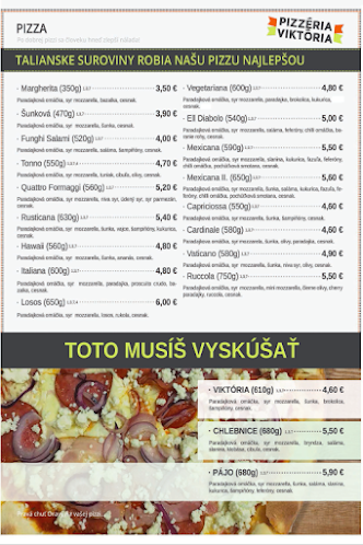 Opinii despre Pizzéria Viktória Chlebnice în Chlebnice - Gastronómia a pohostinstvo