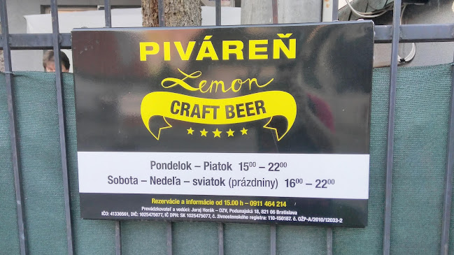 Pivaren Lemon - Craft Beer - Vrakuňa