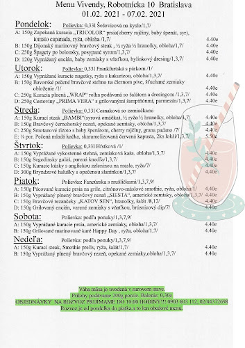 Reštaurácia Vivendy - Gastronómia a pohostinstvo