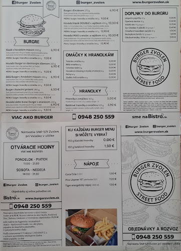 Burger Zvolen - Gastronómia a pohostinstvo