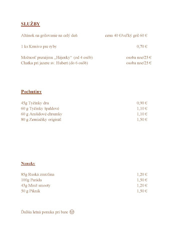 Reštaurácia Sv. Hubert - Košecké Podhradie