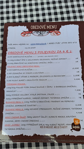 Opinii despre Aries Reštaurácia în Košice - Gastronómia a pohostinstvo