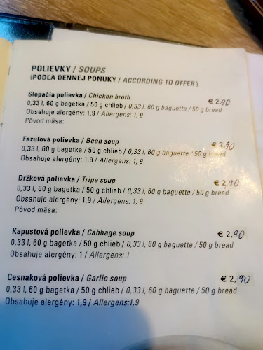 Odpočívadlo Hybe I - Gastronómia a pohostinstvo