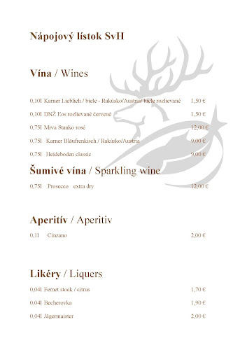 Reštaurácia Sv. Hubert - Košecké Podhradie