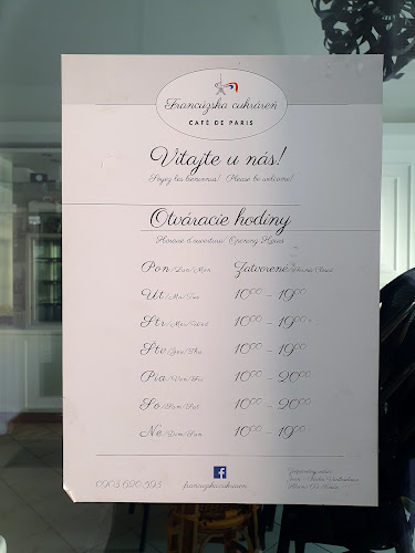 Opinii despre Café de Paris în Košice - Gastronómia a pohostinstvo