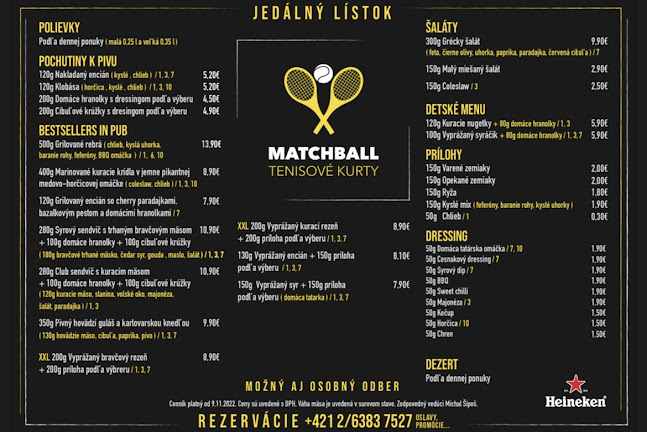Matchball kurty - Pizza & Beer & Tenis & Streetball & Sipky