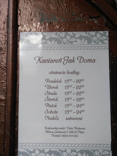 Opinii despre Jak doma în Nitra - Gastronómia a pohostinstvo