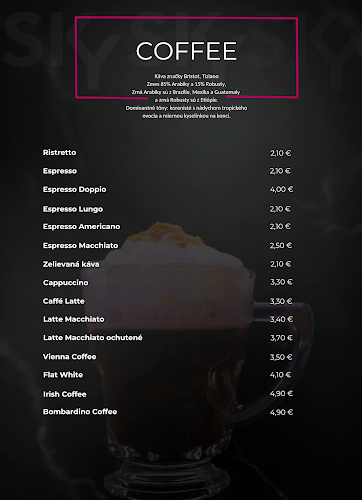 SKY LOUNGE - Gastronómia a pohostinstvo