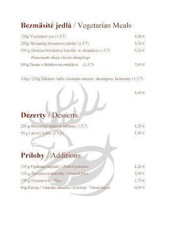 Opinii despre Reštaurácia Sv. Hubert în Košecké Podhradie - Gastronómia a pohostinstvo