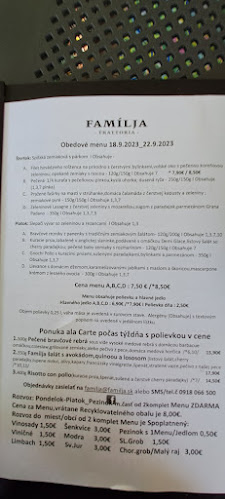 Famílja Trattoria - Gastronómia a pohostinstvo