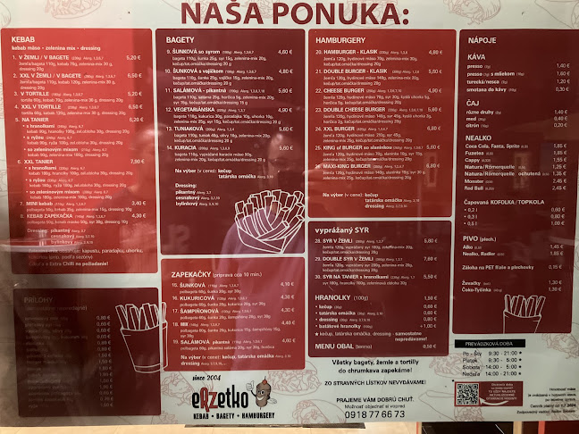 Opinii despre Erzetko în Partizánske - Gastronómia a pohostinstvo