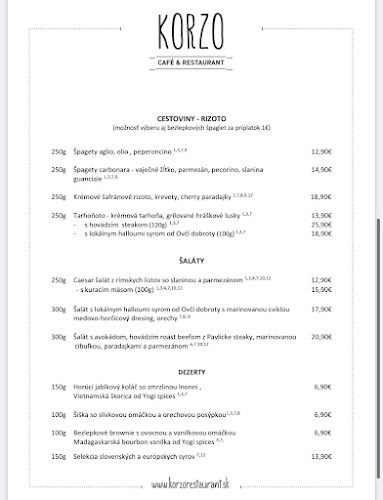 Opinii despre KORZO café & restaurant - old town în Staré Mesto - Gastronómia a pohostinstvo