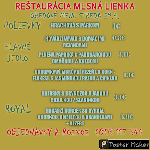 Comentarii opinii despre Reštaurácia Mlsná lienka