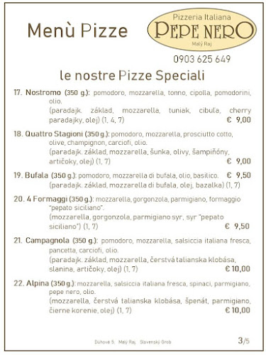 Opinii despre Pepe Nero Pizzeria Italiana în Slovenský Grob - Gastronómia a pohostinstvo