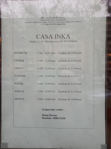 Casa Inka - Gastronómia a pohostinstvo