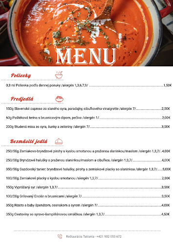 Opinii despre Restaurant Tatrania în Stará Lesná - Gastronómia a pohostinstvo