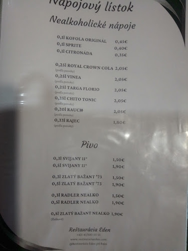 Comentarii opinii despre Reštaurácia Eden