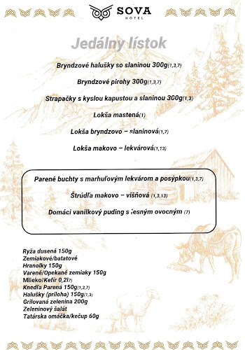 Opinii despre Penzión a koliba Sova în Ždiar - Gastronómia a pohostinstvo