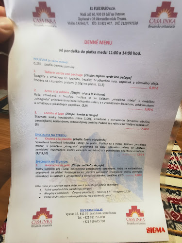 Opinii despre Casa Inka în Bratislava - Gastronómia a pohostinstvo