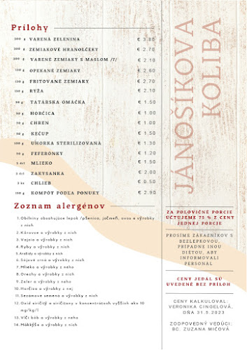Jánošíkova koliba - Gastronómia a pohostinstvo