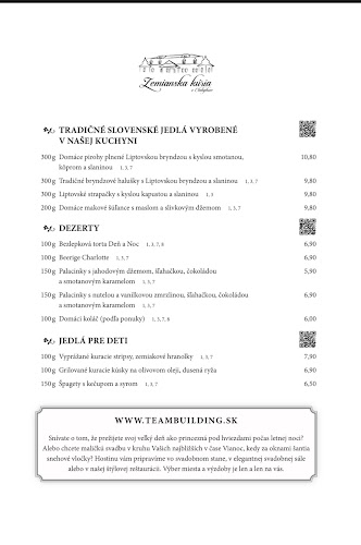 Reštaurácia Zemianska kúria | Slovenská kuchyňa Liptov - Ružomberok